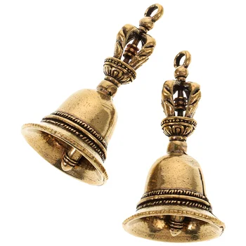 2 Buc DIY Cheie Lanț Agățat Bell Decoratiuni de Cupru Pandantiv Clopote Inel Colier Budismul Ornamente Pandantive Geantă de mână de Alamă Mireasa