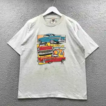 Vintage anii ' 90 Clasic Car T-Shirt pentru Bărbați de Mari Dimensiuni, L Maneca Scurta Clasa De 57