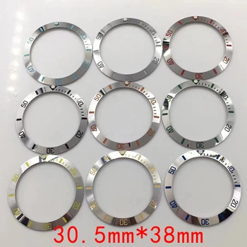 BLIGER Noi 30.5*38mm Ceas Bezel Insert Argintiu Material Ceramic se Potrivesc 40mm Ceas Caz de Înlocuire Accesorii Ceas