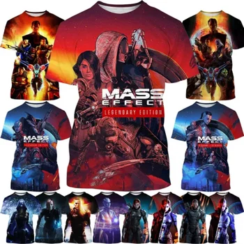 Moda pentru Bărbați Îmbrăcăminte Clasic Nou Joc Mass Effect 3D de Imprimare T-shirt de Vară Harajuku Unisex Topuri Legendary Edition Graphic T Shirt