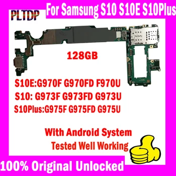 Pentru Samsung Galaxy S10 Plus G975F G975FD G975U S10 G973F G973FD G973U S10E G970F/FD G970U Original, Deblocat, Placa de baza Testate