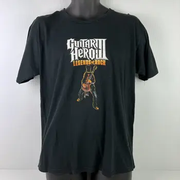 Guitar Hero 3 Legende ale Rock 2007 Graphic T-Shirt Mens M Alb/Negru 53/67