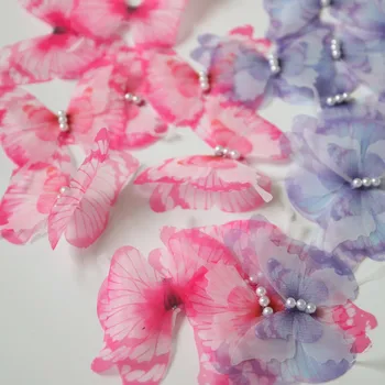 10pc/lot DIY meșteșug consumabile broderie Fluture Patch-uri pentru îmbrăcăminte 6.5 cm coase patch-uri pentru pungi decorative parches aplicatii
