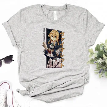 Violet Evergarden femei de top anime manga designer tricou femei amuzant designer de haine manga