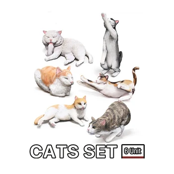 Unassambled 1/35 pisica modernă include 6 Rășină figura model în miniatură kituri Nevopsite Unassambled 1/35 pisica modernă include 6 Rășină figura model în miniatură kituri Nevopsite 0