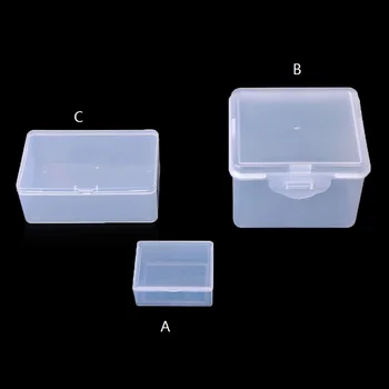 Dreptunghi De Plastic Caz De Depozitare Cutie De Bijuterii Recipient De Vizită Box Hardware Instrument Accesorii Organizator Titular