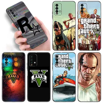 Rockstar Gta 5 Grand Telefon Caz Pentru Xiaomi Redmi Note 10 9 Pro Max 10 10T 9A 9C 9 9M 8A 8T 8 7 Pro TPU Moale Capacul Negru