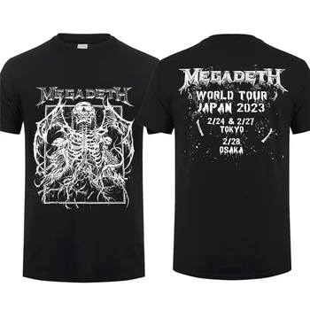 2023 Moda Barbati Tricou Casual Supradimensionate Respirabil Turneu Mondial Japonia 2023 Megadeths Trupa de Rock T-shirt Graphic Streetwear S-3XL