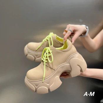 2023 Gros Fund Platforma Adidasi Casual Designer de Moda Gros cu Talpi de sex Feminin Tati Pantofi Femei Rotund Toe Pantofi Vulcanizat