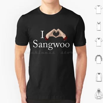 Îmi Place Sangwoo Tricou de Bumbac Bărbați Femei DIY Imprimare Sangwoo Dragoste Yoonbum