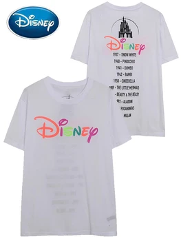 Disney Fata Spate Moda Disney Cenusareasa Desene Animate Castelul De Imprimare T-Shirt Femei O-Gât Pulover Cu Maneci Scurte Tee Top Femei Albe