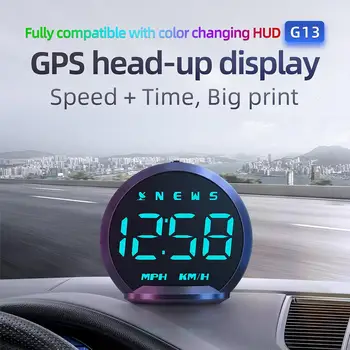 G13 Masina HUD Head Up Display Digital, Vitezometru GPS de Navigare Cu Busola Depășirii Obosit de Conducere Alertă Vehicul Universal