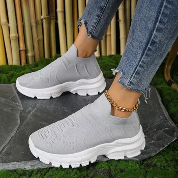 Pantofi pentru Femei 2023 Vânzare Fierbinte Plasă de Femei a Vulcaniza Pantofi Respirabil Femei Adidași Solidă Slip-on Platforma Doamnelor Pantofi Casual