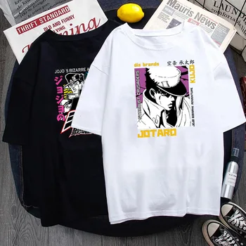 Bărbați Anime Print T-shirt Aventura Bizar Jojo Tricou Unisex Harajuku Streetwear Tricouri Hip Hop Casual Stil Japonez Tees
