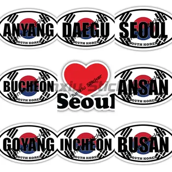 Goyang Ansan Cheongju Daegu hanok guesthouse Seoul City Decalcomanii Coreea de Sud Flag Decal Tot Corpul JDM Refit Creative Decalcomanii