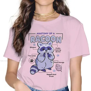Racoon Animale Femei T Shirt Racoon Anatomiei Feminine Topuri Grafic Kawaii Teuri Doamnelor 4XL Supradimensionat Tricou