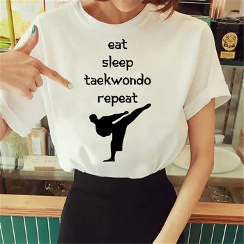 Taekwondo tricouri femei benzi desenate Japoneze Tee de sex feminin amuzant Japoneză streetwear îmbrăcăminte