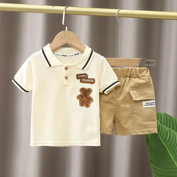 Îmbrăcăminte pentru copii Seturi Maneci Scurte Polo-tricou + pantaloni Scurti Costume Copii Costume Copilul pentru Baieti Casual, Haine de Vară