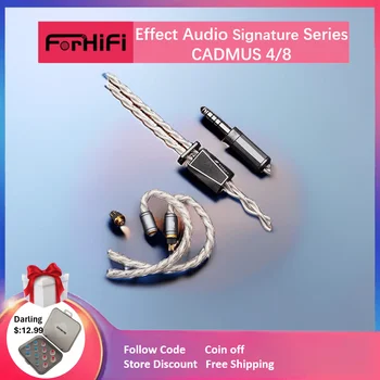 Efect Audio Signature Series CADMUS 4/8 Fire Casti Cablu UP-OCC Argint Placat cu Cupru Litz | MMCX, Ureche Conector, A2DC,IPX