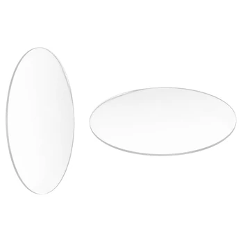 2 Buc Transparent de 3Mm Grosime Oglindă Acrilică Disc Rotund, Diametru:85Mm & 70Mm