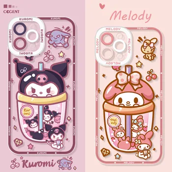 Kuromi Melodie Caz Telefon Moale pentru Xiaomi Mi 13 12 12T 11T Pro 11 10 Ultra Lite 10T POCO X5 X4 X3 NFC F5 F3 F4 GT M4 Capac transparent