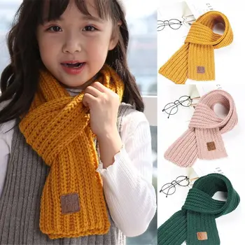 Moda Fată Băiat De Iarna De Cald Eșarfă De Tricotat Lână Copiii Gât Mai Cald, Înfășurați În Aer Liber Gât Moale Capacul Windproof Protecția Gât