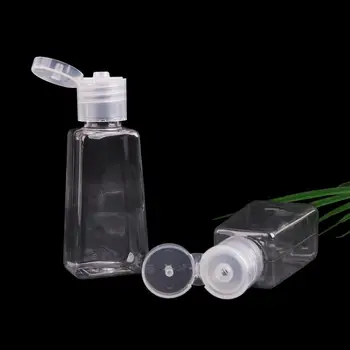 Recipient de Plastic Transparent 30ml Sticla cu Pulverizator Flip-Capac de Sticla Trapezoidală Reîncărcabile Sticle Goale Dezinfectant Sticle