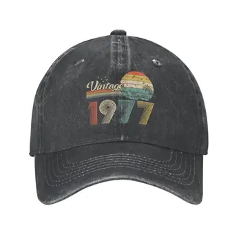 Personalizat de Bumbac Vintage 1977 Cadou de Ziua de Baseball Capac de Protectie solara Femei Bărbați Reglabil Tata Pălărie de Vară