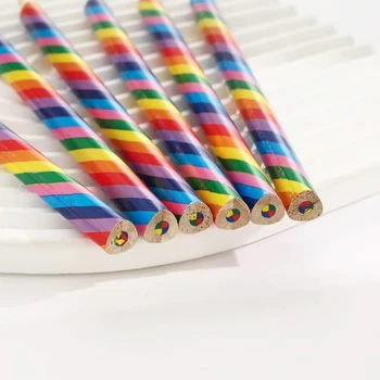 Lemn Curcubeu Creioane Colorate, Seturi, Multicolor Creioane pentru Adulți și Copii, Artă, Desen, mai Multe Culori Curcubeu Creioane