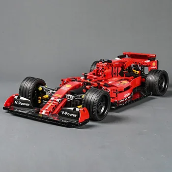 Mork 023005 Roșu F1 Formula Racing Model Tehnice Masina de Serie DIY Jucării Blocuri Cadou Pentru Baieti 1200pcs