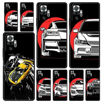 Pentru Redmi 10C Cazuri JDM Tokyo drift Masina Sport Caz Lampa Pentru Xiaomi Redmi Nota 12 11 9 9 8 10 Pro Plus 7 9M 8T 9C 9A 8A Acoperi