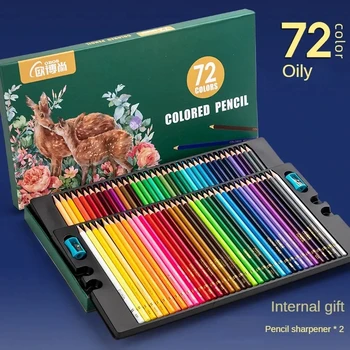 48/72/120/200 Profesionale Ulei de Culoare Creion de Acuarelă, Desen Creioane Colorate cu Sac de Depozitare Staționare Rechizite Școlare