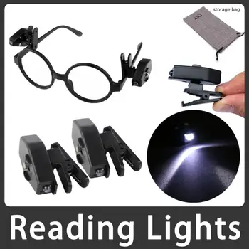 2 buc/lot Flexibil, Carte de Lumini pentru Citit Lampa cu Lumina de Noapte Pentru Ochelari Și Instrumente Universal Portabil Mini LED Ochelari Clip Pe Carte