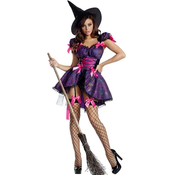 Magic Wizard Cosplay Costum Spider Web Vrajitoarea De Halloween Petrecere De Carnaval Costume