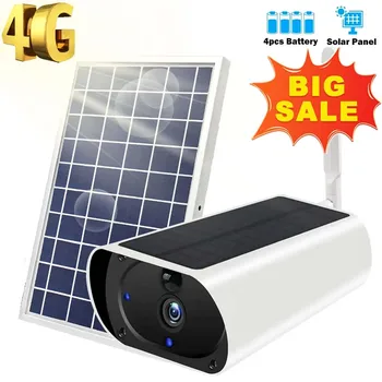 4G Solar Camera IP de Securitate în aer liber Cameră Cu Panou Solar HD 1080P Camera CCTV Umane Detecta Protecție de Securitate Camere Video