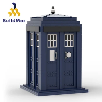 BuildMoc Doctor Timpul Și Dimensiunea Relativă în Spațiu Tardised Portalului de Constructii Blocuri Set Whoed Travel Usa Cărămizi Jucării Copil Cadouri