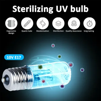 Fierbinte de Vânzare E17 UVC Ultraviolete UV Tub de Lumină Bec 3W Dezinfecție Lampa Ozon Sterilizare Acarieni Lumini Bec Lampa Bactericid