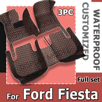 Auto Covorase Pentru Ford Fiesta Mk6 Mark VI Mk7 WS WT WZ 2009~2016 Anti-murdărie Tampoane Masina Covor anti-alunecare Auto Covor Accesorii Auto