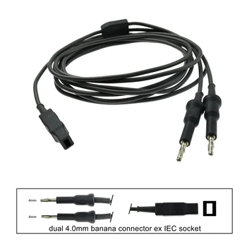 Medicale Reutilizabile Forceps Bipolar Cablu Dual 4.0 mm Banana Conector IEC Socket Populare Fibre de Nailon, Conector 3m Cablu de Silicon