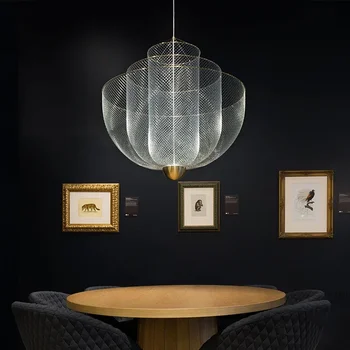 LED-uri moderne Italia Design Grilă de Metal Lamparas Candelabru de Moda Home Deco Magazin de Pânză Living Sala de Mese Pandantiv Lumini de Prindere