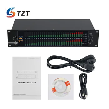 TZT EQ-323 110V/220V 2U Dual 31-band Egalizator Grafic Profesional Spectrul Digital Egalizator pentru Acasă Etapă