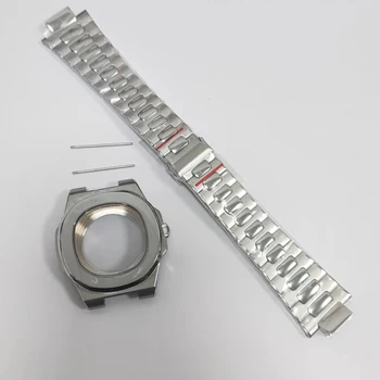 Noi 41mm Caz Ceas Watchband Set, Oțel Inoxidabil, Sticlă de Safir Caz pentru NH35 NH36 4R Mișcare, pentru Cadran 31mm NH35 Cazul Curea