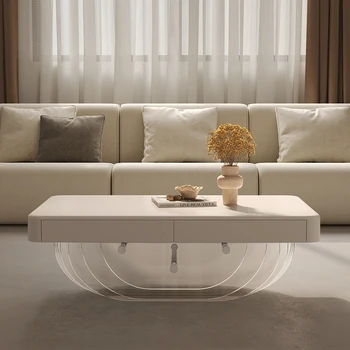 Italian modern minimalist acrilice masă de cafea, living, mărimea gospodăriei, lumina de lux, și neconvenționale, masă de cafea
