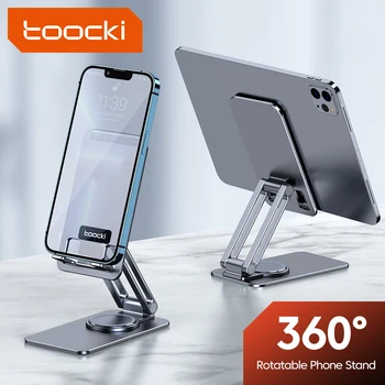 Toocki Rotație de 360 de Telefon Suportul de Aluminiu Aliaj de Birou Mobil Suportului pentru iPhone 14 13 Samsung Huawei Tableta