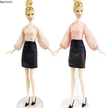 Haine De Moda Set Pentru Papusa Barbie Accesorii 1/6 Tinuta Star Puff Maneca De Sus Fusta De Piele Pentru Blythe Păpuși Jucarii Copii