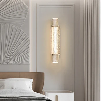 LED-uri de interior Tranșee de Perete Corpuri de iluminat de Lux Montare pe Perete Lampa cu Cristal de Dormitor sufragerie Hol Intrare Constantin
