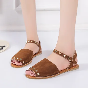 2023 Pantofi de Înaltă Calitate, pentru Femei-Un singur cuvânt Catarama Femei Sandale de Vară în aer liber Solid Paiete, sandale Tocuri Indesata Sandale
