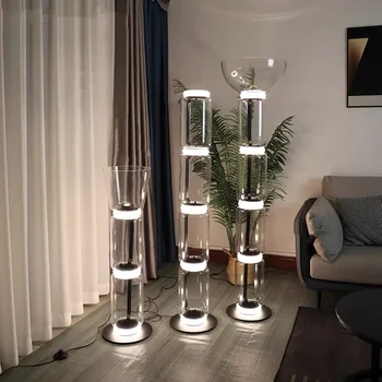 Italia Design luciu Nordic Luminos Podea cu LED-uri Lumini de Interior Camera de zi Dormitor Decor Stand de Iluminat Moderne de Sticlă Grele Lampa de Podea