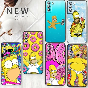 The Simpsons Bart Și Homer Caz de Telefon Pentru Samsung S22 S21 S20 S8 S10 Nota 20 A8 A9 A73 A71 A53 M52 A33 A32 Ultra Plus FE
