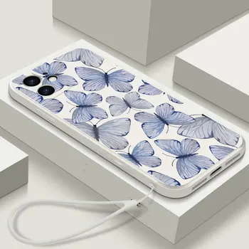 Fluture, Libelula Tpu Caz Pentru iPhone 12 11 14 Pro Max Flori de Caz pentru iPhone 13 Pro XS Max XR X 6 6S 7 8 Plus SE Acoperi Mini